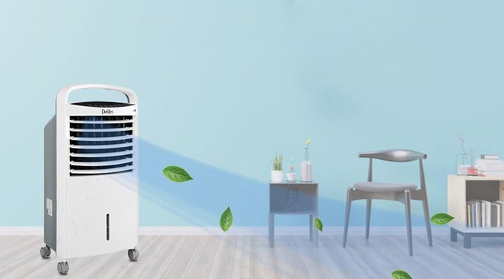 Quạt điều hòa Delites DEL-AC07DR có công suất 65W, làm mát hiệu quả trong phòng từ 10 - 15m2