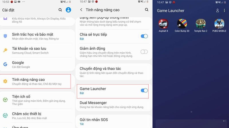 Chế độ Game Launcher giúp bạn chìm đắm và trải nghiệm những màn game đỉnh cao một cách tập trung và chuyên nghiệp nhất