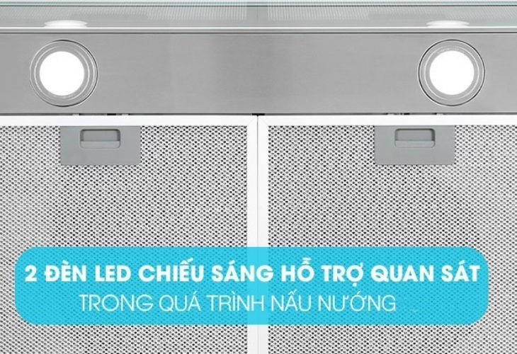 Đèn chiếu sáng của máy hút mùi âm tủ Hafele HC-BI70B (538.86.095) giúp người dùng thuận tiện quan sát trong lúc nấu