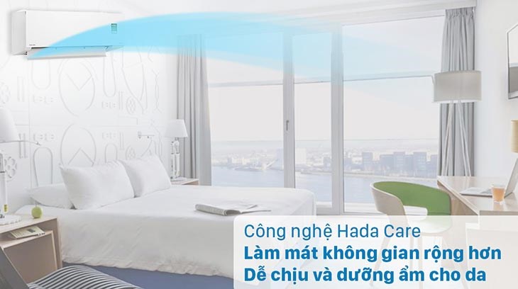 Luồng gió thổi dễ chịu, bảo vệ làn da với công nghệ Hada Care