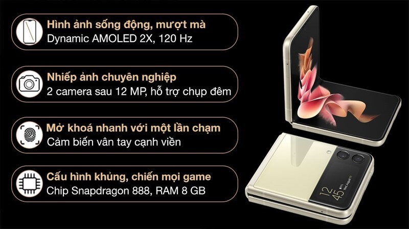 Dòng Z Flip gây ấn tượng mạnh mẽ bởi khả năng gập nhỏ gọn