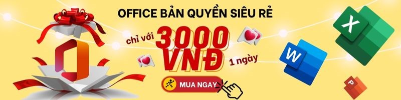 Sở hữu office bản quyền chỉ với 3.000đ/ngày!