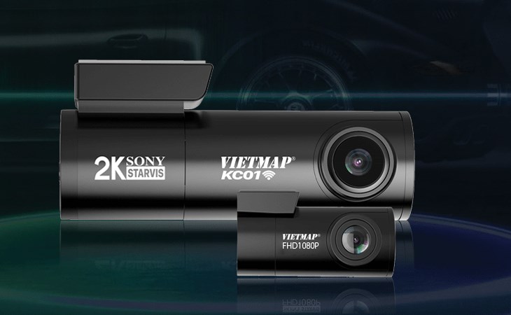 Camera hành trình Vietmap KC01 Pro sở hữu thiết kế vô cùng hiện đại, sang trọng, tô điểm thêm cho không gian nội thất xe