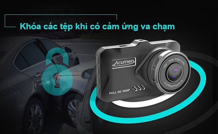 Camera hành trình Acumen D11 giúp bạn bảo vệ được dữ liệu của mình nhờ tính năng tự động khóa tệp khi xảy ra va chạm