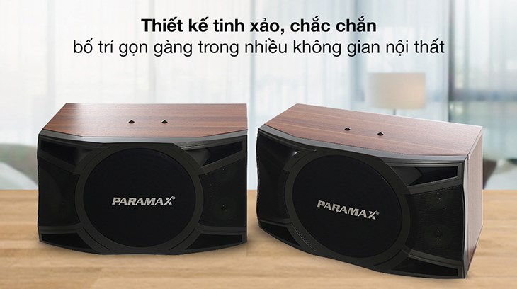 Cặp loa karaoke Paramax LX-1800 600W có vẻ ngoài gọn gàng, chắc chắn