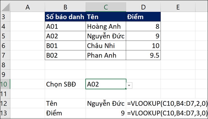 Bạn nhập công thức để Excel tiến hành tham chiếu