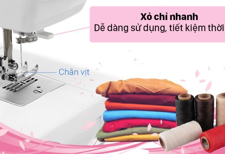 Máy may cơ gia đình Butterfly JH5223A có tính năng xỏ chỉ nhanh dễ sử dụng