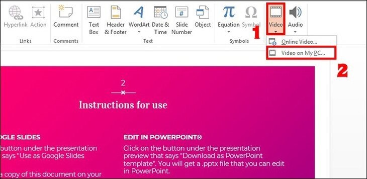 Hướng dẫn cách chèn và tùy chỉnh trong powerpoint