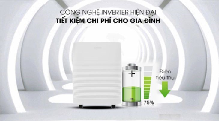 Máy lọc không khí Cuckoo CAC-G0910FN 50W trang bị công nghệ Inverter giúp giảm nỗi lo chi phí điện hàng tháng cho gia đình