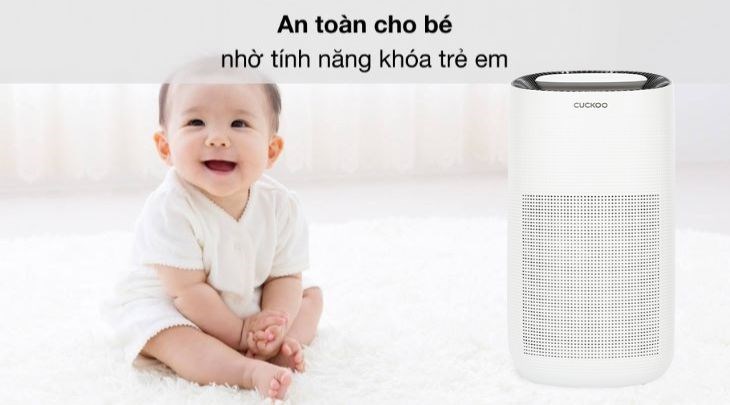 Khóa trẻ em được tích hợp vào máy giúp bảo đảm an toàn cho những gia đình có trẻ em