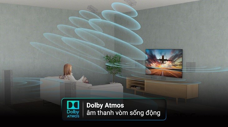 Âm thanh vòm Dolby Atmos trên Google Tivi OLED Sony 4K 77 inch XR-77A80L đem lại trải nghiệm âm thanh tuyệt đỉnh như rạp chiếu phim tại nhà