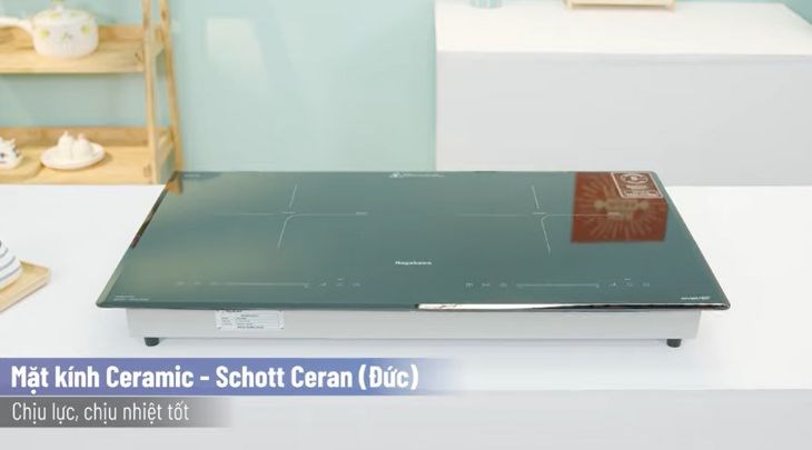 Mặt bếp từ Nagakawa rất bền bỉ và dễ vệ sinh