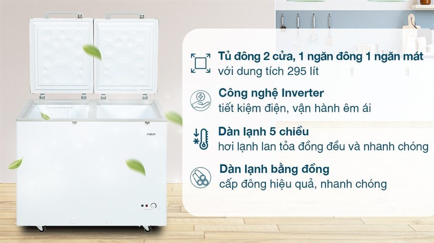 Các ưu điểm nổi bật của tủ đông AQUA Inverter 295 lít AQF-C4202E 