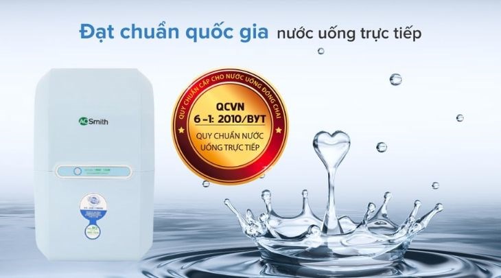 Máy lọc nước AO Smith cung cấp nguồn nước đạt chuẩn, an toàn cho sức khỏe gia đình bạn