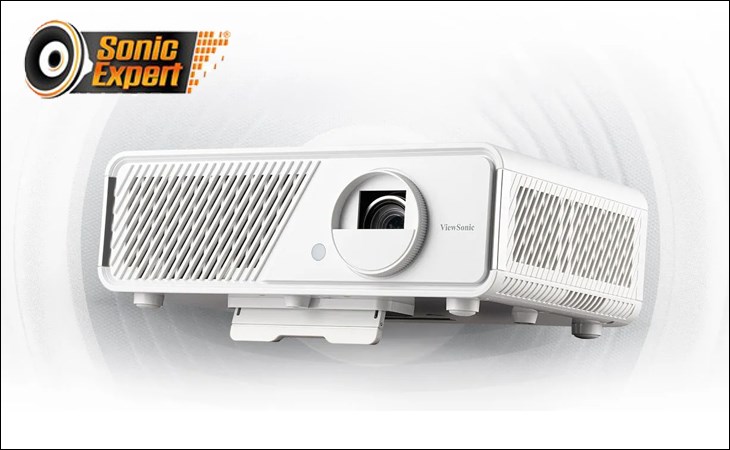 Máy Chiếu Led Viewsonic Full HD X2 được trang bị loa có công suất loa đạt 12 W cho trải chất lượng âm thanh sống động, chân thực