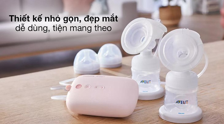 Dual Electric Breast Pump Philips Avent Eureka SCF393.11 has a compact design, can be carried anywhere
