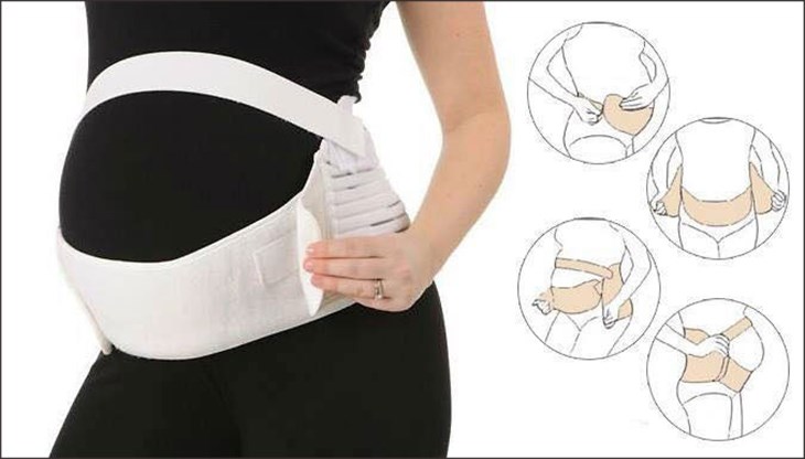 Maternity support belt relieves back pain, hip pain in daily activities