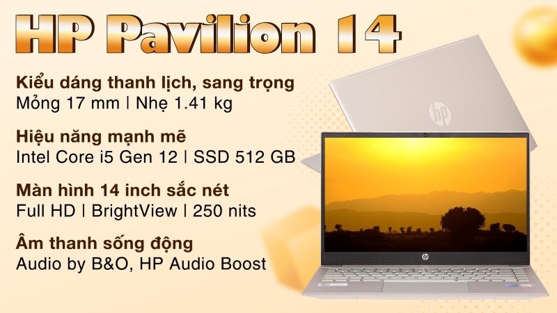 HP Pavilion 14 dv2074TU i5 1235U (7C0P3PA) có hiệu năng xử lý vô cùng mạnh mẽ