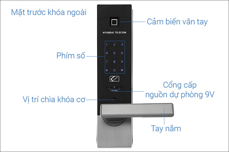 Khóa điện tử Hyundai HDL-6290SK sở hữu tính năng tự động khóa cửa giúp người dùng an toàn khi lỡ quên khóa cửa