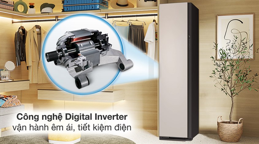 Động cơ Digtal Inverter hoạt động êm ái, bền bỉ và giảm thiểu lượng điện tiêu thụ