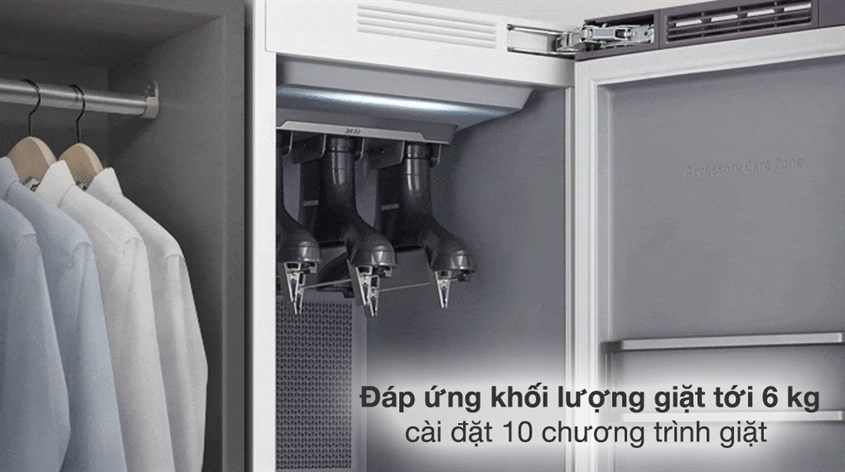 Tủ Chăm Sóc Quần Áo Thông Minh Samsung DF60A8500EG/SV có đến 10 chương trình giặt cho bạn thoải mái lựa chọn