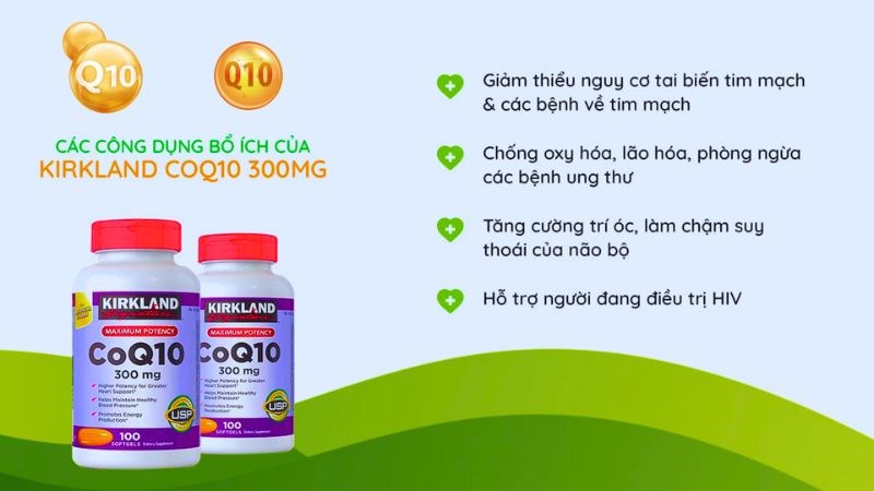 Kirkland Maximum Potency CoQ10 300mg bảo vệ sức khỏe tim mạch