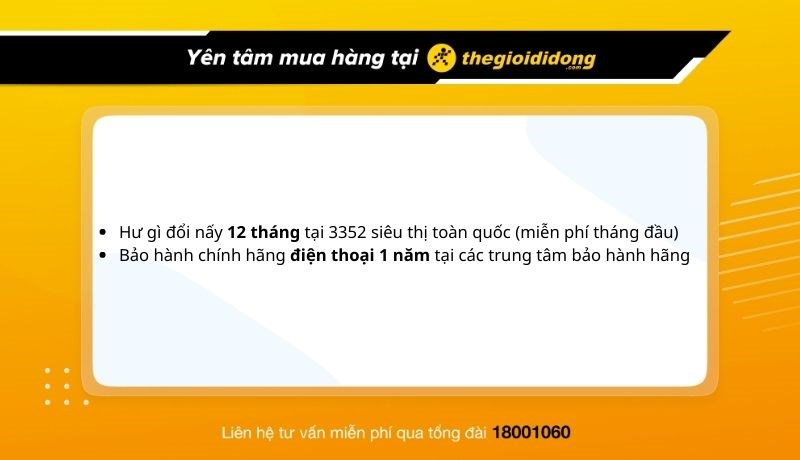 Chính sách bảo hành ngành hàng điện thoại tại Thế Giới Di Động