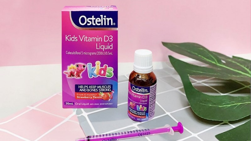 Ostelin Kids Vitamin D3 Liquid bổ sung vitamin D3 giúp tăng hấp thu canxi