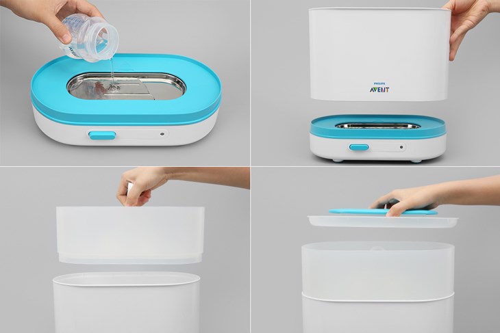 Máy tiệt trùng bình sữa 3 trong 1 Philips Avent SCF284/02 sở hữu công suất 650W, chu kỳ tiệt trùng chỉ mất khoảng 6 phút Máy tiệt trùng bình sữa 3 trong 1 Philips Avent SCF284/02 sở hữu công suất 650W, chu kỳ tiệt trùng chỉ mất khoảng 6 phút