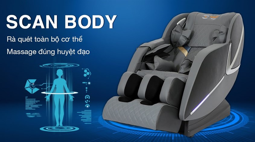 Ghế Massage Airbike Sport MK-354 tích hợp công nghệ AI tự phát hiện phạm vi massage giúp giảm đau nhanh chóng, phục hồi hiệu quả