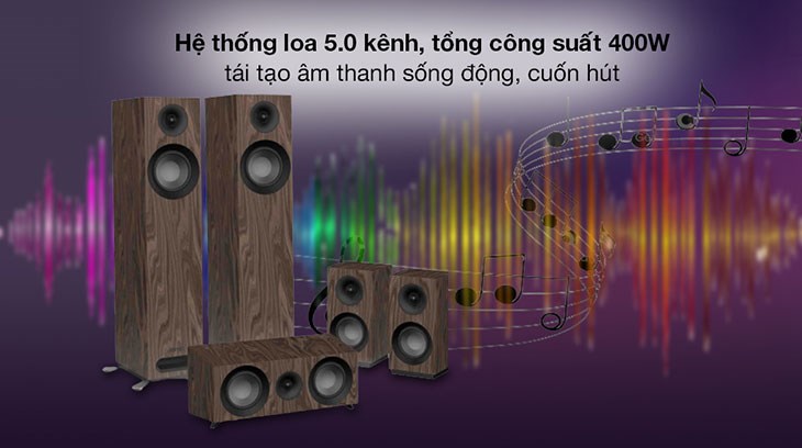 Bộ loa Jamo S805 HCS Walnut 400W có tổng công suất 400W cho âm thanh mạnh mẽ, vang dội Bộ loa Jamo S805 HCS Walnut 400W có tổng công suất 400W cho âm thanh mạnh mẽ, vang dội