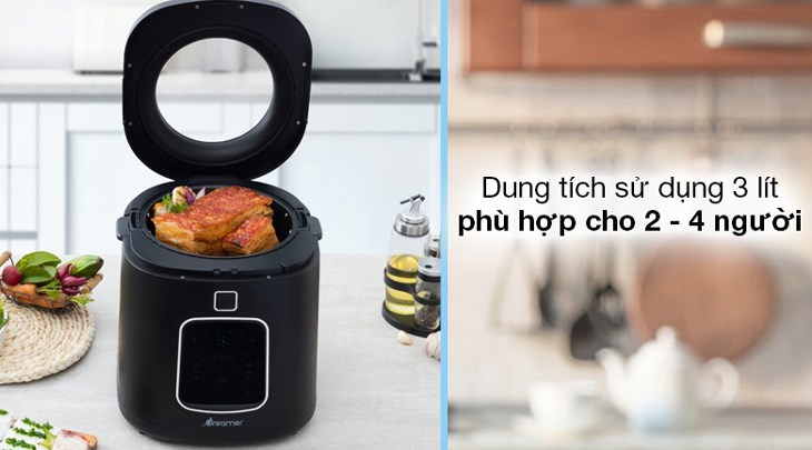 Nồi chiên không dầu Dreamer DF-S40B 3.5 lít có tổng dung tích 3.5 lít, phục vụ thuận tiện cho gia đình 2 - 4 người