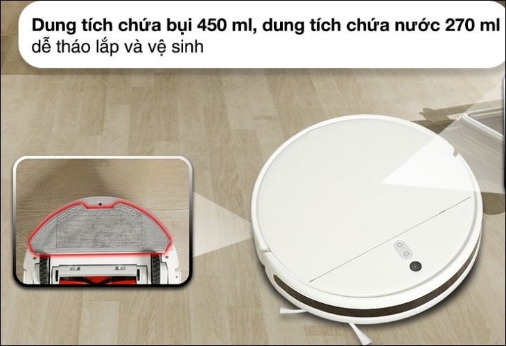 Công suất của robot hút bụi Xiaomi lớn kết hợp với lực hút mạnh mẽ có thể quét sạch mọi bụi bẩn Công suất của robot hút bụi Xiaomi lớn kết hợp với lực hút mạnh mẽ có thể quét sạch mọi bụi bẩn