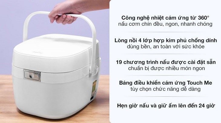 Nồi cơm cao tần Dreamer 1.5 lít DR-IH15W được trang bị nhiều tiện ích, đáp ứng tối đa nhu cầu sử dụng cho người dùng