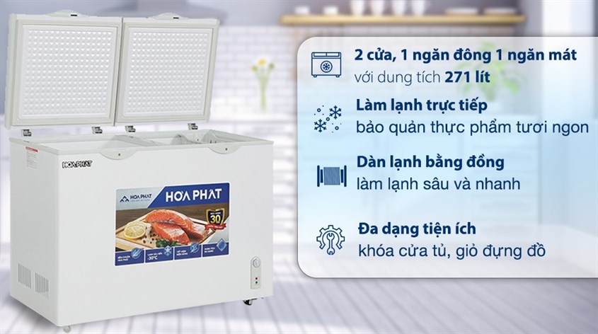 Tủ đông Hòa Phát 271 Lít HPF BD6271 tại Kinh Nghiệm Hay có mức giá 7.590.000 đồng (cập nhật tháng 04/2023)