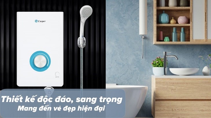 Máy nước nóng trực tiếp Casper 4500W EN-45TH11 sở hữu thiết kế sang trọng, hiện đại