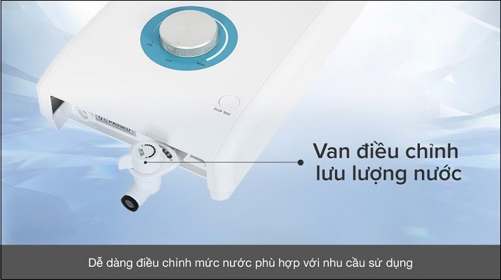 Máy nước nóng trực tiếp Casper 4500W EN-45TH11 được trang bị van điều chỉnh lưu lượng nước tiện lợi