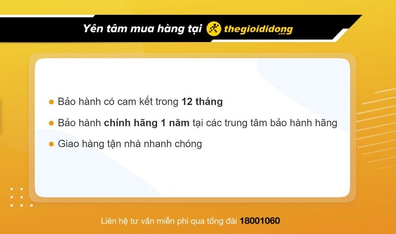 Chính sách bảo hành tại Thế Giới Di Động