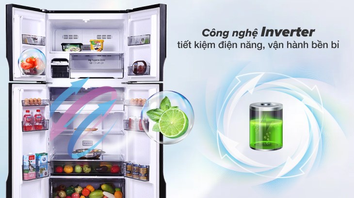 công nghệ inverter Tủ lạnh Panasonic 550 lít NR-DZ601YGKV