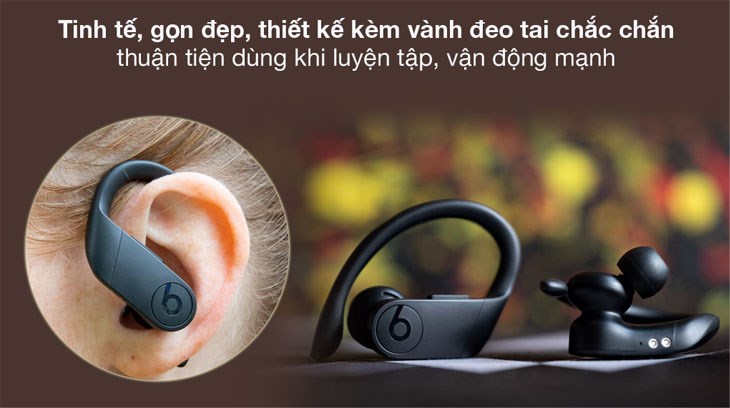 Tai nghe Bluetooth True Wireless Beats Powerbeats Pro có vẻ ngoài rất tinh tế và phong cách