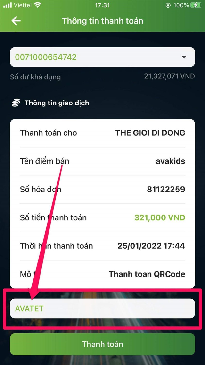 Nhập mã AVATET giảm 10% tối đa 50k khi thanh toán qua VNPAYQR