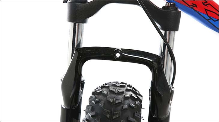 Phuộc xe đạp địa hình MTB Txed Brave Boy 20 20 inch Size XXS được làm từ hợp kim nhôm bền bỉ giúp giảm xóc, hỗ trợ di chuyển êm ái hơn