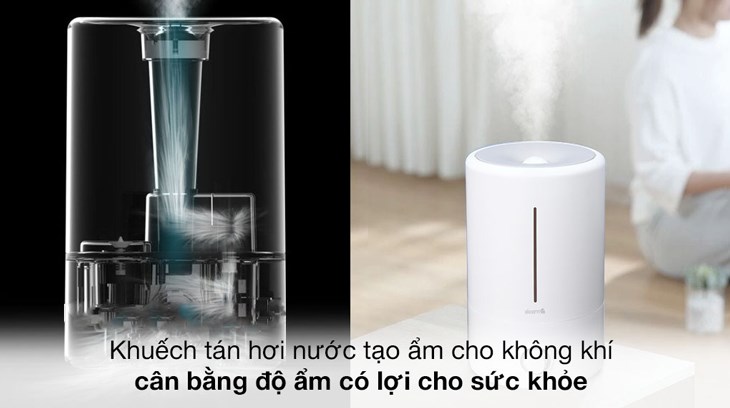 Máy tạo độ ẩm Deerma F628 có thể cân bằng độ ẩm trong không khí nhằm bảo vệ sức khỏe cho gia đình