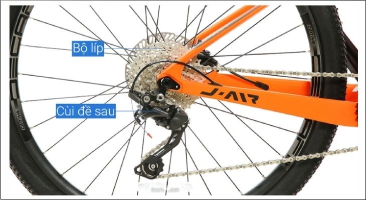 Bộ truyền động Shimano của xe đạp địa hình MTB Java J.AIR 650B-SUOH-30S 27.5 inch Size S cho phép người lái chuyển số mượt mà