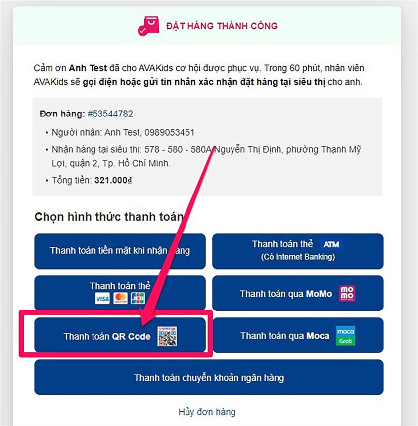 AVAKids nhập mã AVA50 thanh toán qua VNPAY QR giảm 10% tối đa 50k