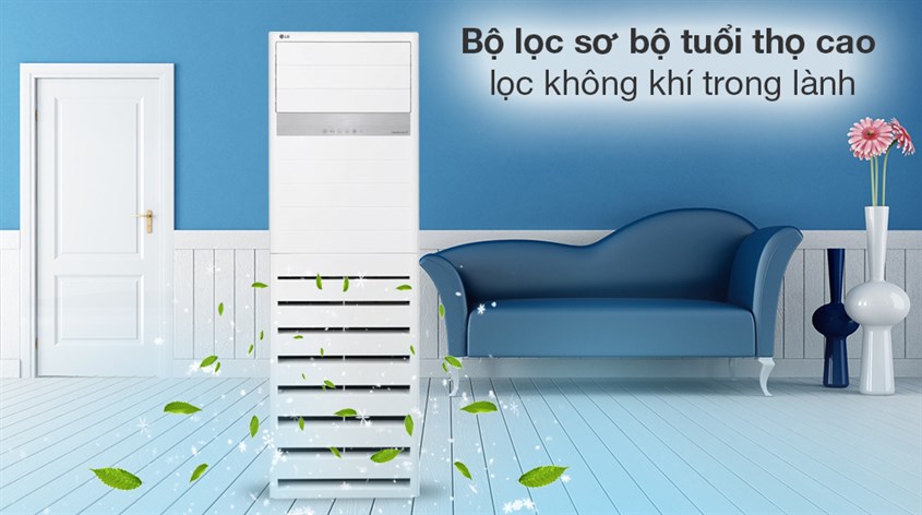 Máy lạnh tủ đứng LG Inverter 4 HP ZPNQ36GR5A0 được trang bị bộ lọc sơ bộ