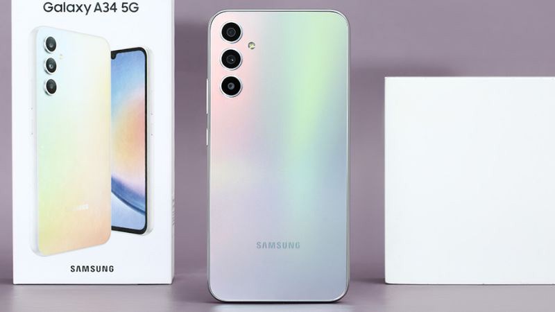 Điện thoại Samsung Galaxy A34 5G 128GB với thiết kế nguyên khối sang trọng