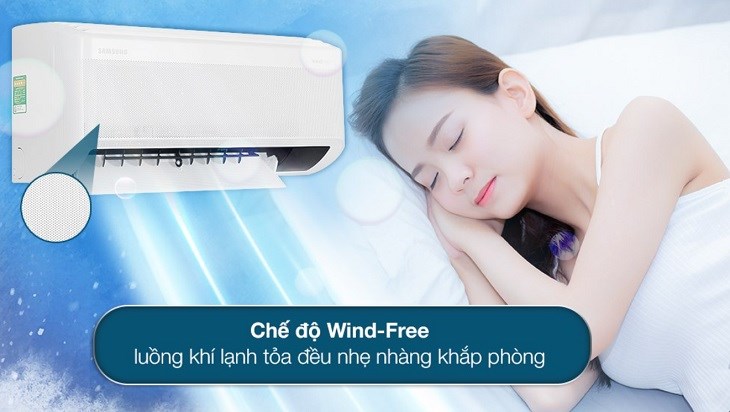 Chế phỏng Wind-Free bên trên máy lạnh lẽo Samsung Inverter 1 HP AR10CYHAAWKNSV tương hỗ khá lạnh lẽo tỏa khắp đều từng phòng