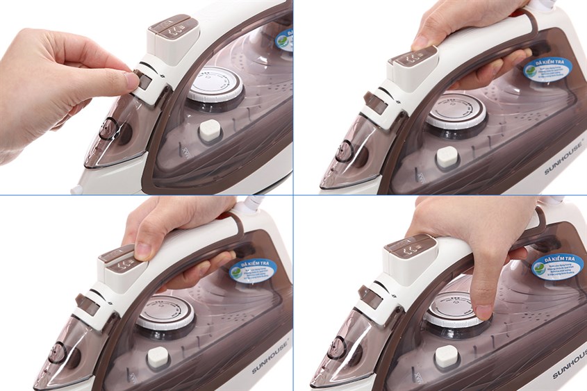 Hãy đảm bảo các chế độ đã được thiết lập đầy đủ trước khi tiến hành ủi quần áo