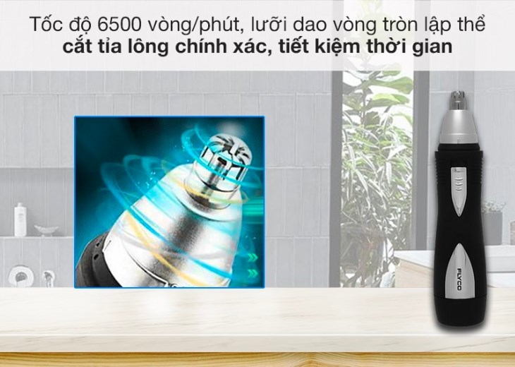 Công suất máy tỉa lông mũi từ 2 - 3W vừa đủ dọn sạch lông mũi an toàn